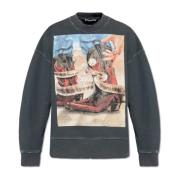 Bedrukte sweatshirt Palm Angels , Gray , Heren