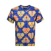 Blauwe Heart Couture Tee Versace Jeans Couture , Multicolor , Heren