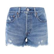Vintage-geïnspireerde Denim Shorts Levi's , Blue , Dames
