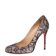 Pre-owned Satin heels Christian Louboutin Pre-owned , Black , Dames