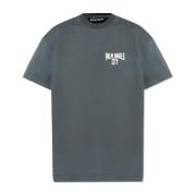 T-shirt met logo Palm Angels , Gray , Heren