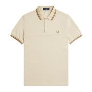 Klassieke Twin Tipped Polo Shirt Fred Perry , Beige , Heren