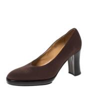 Pre-owned Fabric heels Casadei Pre-owned , Brown , Dames