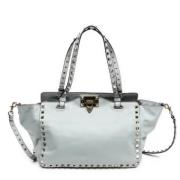 Pre-owned Leather shoulder-bags Valentino Vintage , Gray , Dames