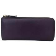 Pre-owned Leather wallets Gucci Vintage , Purple , Dames