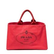 Pre-owned Canvas prada-bags Prada Vintage , Red , Dames