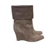 Pre-owned Suede boots Gianvito Rossi Pre-owned , Beige , Dames