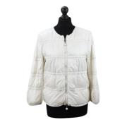 Pre-owned Polyester outerwear Moncler Pre-owned , White , Dames