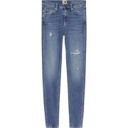 Blauwe Skinny Fit Stretch Denim Jeans Tommy Jeans , Blue , Dames