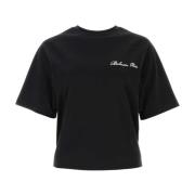 Zwarte katoenen T-shirt Balmain , Black , Dames