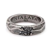 Carved Vintage Silver Ring Nialaya , Gray , Heren