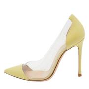 Pre-owned Leather heels Gianvito Rossi Pre-owned , Yellow , Dames