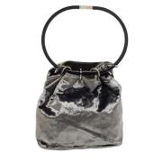 Pre-owned Velvet gucci-bags Gucci Vintage , Gray , Dames