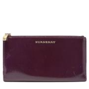 Pre-owned Leather wallets Burberry Vintage , Purple , Dames