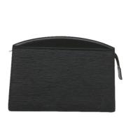 Pre-owned Leather clutches Louis Vuitton Vintage , Black , Dames