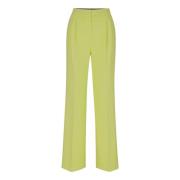 Hoge taille rechte pijp broek met stretch Hugo Boss , Green , Dames