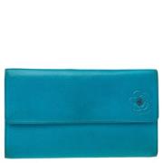Pre-owned Leather wallets Chanel Vintage , Blue , Dames