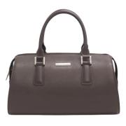 Pre-owned Leather handbags Burberry Vintage , Brown , Dames