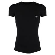 Modal Blend T-Shirt Emporio Armani , Black , Heren