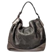 Pre-owned Leather handbags Burberry Vintage , Gray , Dames