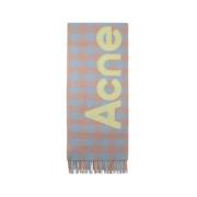 Wollen Veda Sjaal in Beige en Kamel Beige/Zuur Groen Acne Studios , Mu...