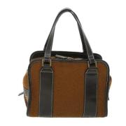Pre-owned Wool handbags Burberry Vintage , Brown , Dames