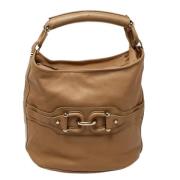 Pre-owned Leather handbags Burberry Vintage , Beige , Dames