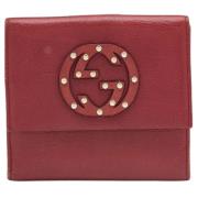 Pre-owned Leather wallets Gucci Vintage , Red , Dames