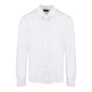 Katoenen Crepe Jersey Shirt Herno , White , Heren