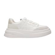 Witte Leren Sneakers met Logo ASH , White , Dames