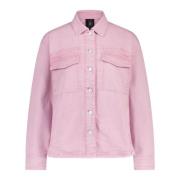 Denim Overhemd Marc Cain , Pink , Dames