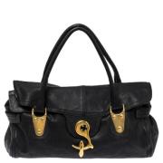 Pre-owned Leather handbags Valentino Vintage , Black , Dames