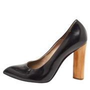 Pre-owned Leather heels Yves Saint Laurent Vintage , Black , Dames