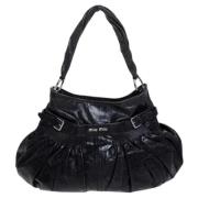 Pre-owned Leather handbags Miu Miu Pre-owned , Blue , Dames