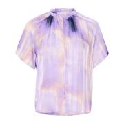 Feminine Top Blouse met Abstracte Print InWear , Purple , Dames