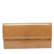 Pre-owned Leather wallets Louis Vuitton Vintage , Beige , Dames