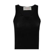 Geribbelde Stretch Top voor dagelijkse outfits Ermanno Scervino , Blac...