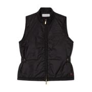 Zwarte Ellery Vest met hoge kraag en gouden rits Busnel , Black , Dame...