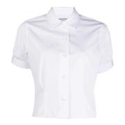 Korte Mouw Overhemd Thom Browne , White , Dames