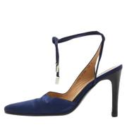 Pre-owned Satin heels Gucci Vintage , Blue , Dames