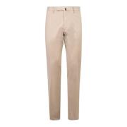 Beige Katoenen Broek voor Heren Incotex , Beige , Heren