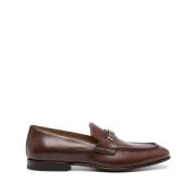 Metalen Gegraveerde Moc Calf Bruine Schoenen Salvatore Ferragamo , Bro...