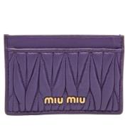 Pre-owned Leather wallets Miu Miu Pre-owned , Purple , Dames