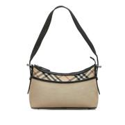 Pre-owned Leather shoulder-bags Burberry Vintage , Beige , Dames