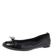 Pre-owned Leather flats Gucci Vintage , Black , Dames