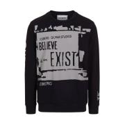 Sweatshirt met Roma print Iceberg , Black , Heren