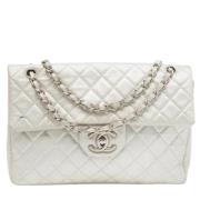 Pre-owned Leather chanel-bags Chanel Vintage , Gray , Dames