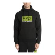 Gestreepte Hoodie met Capuchon, Logo en Zak Emporio Armani EA7 , Black...