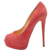 Pre-owned Suede heels Giuseppe Zanotti Pre-owned , Pink , Dames