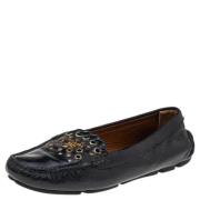 Pre-owned Leather flats Prada Vintage , Black , Dames